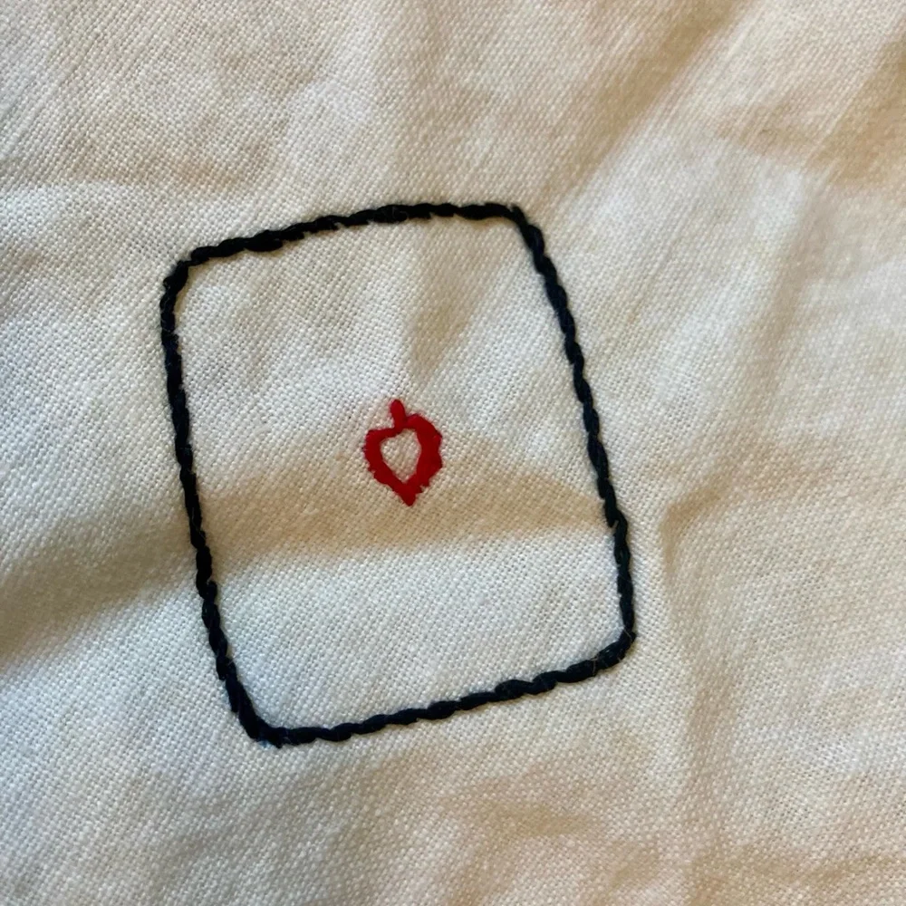 Vintage Handstitched Cardtable Cover